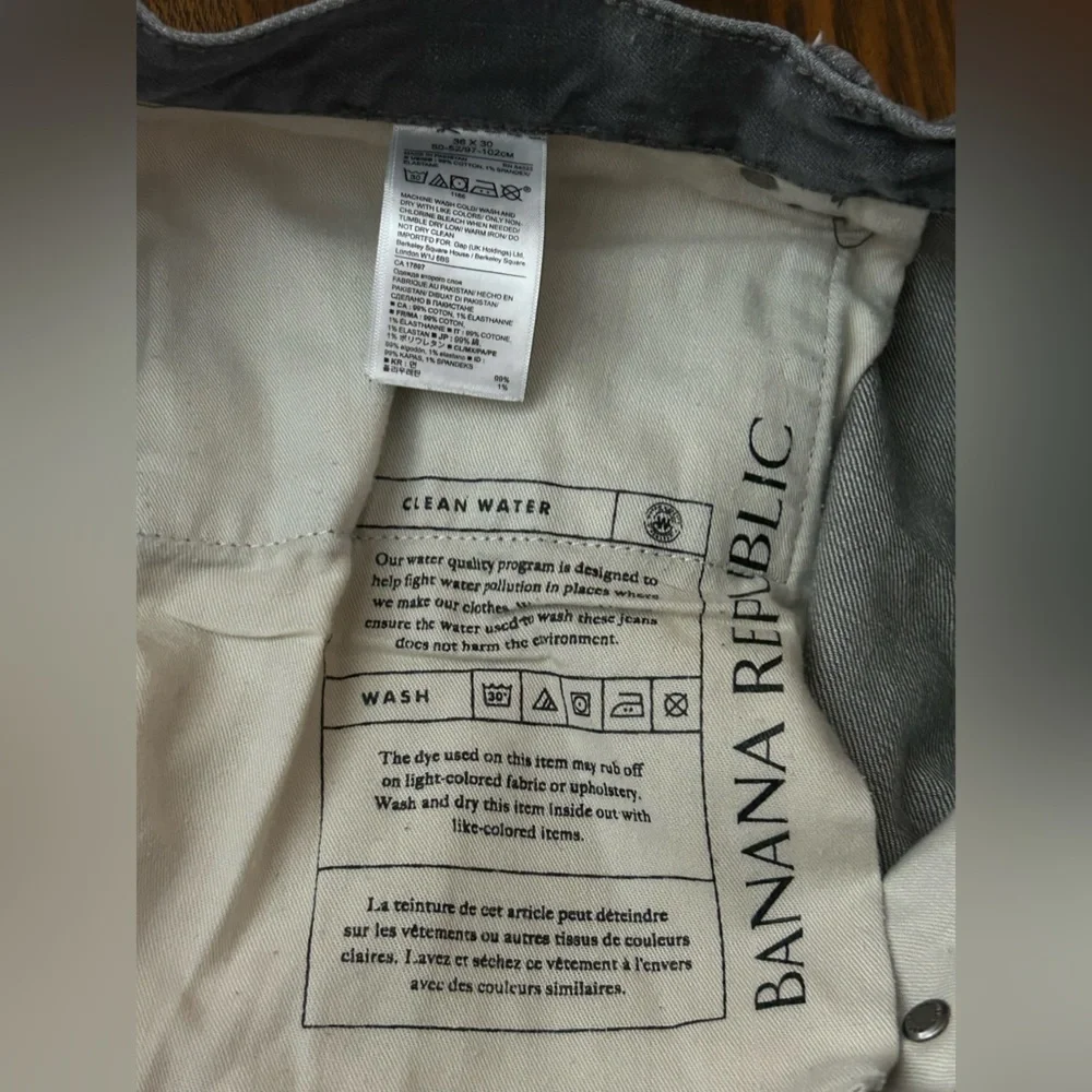 Banana Republic Straight Jeans Gray‎ Men’s 36 X 30 GUC